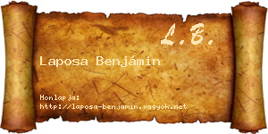 Laposa Benjámin névjegykártya